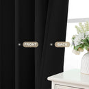 Joydeco Black Blackout Curtains 96 Inches, Thermal Insulated Long Curtains 2 Panels Set for Bedroom, Room Darkening Drapes for Living Room Window (W37 x L96 Inch, Black) by TinyTreasures Baby Boutique