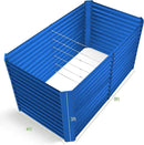 Land Guard 8x4x3ft Rectangular Galvanized Raised Garden Beds, Large-Capacity Metal Planter Box Outdoor, Durable Deep Raised Garden Bed 3ft Tall, Raised Beds for Gardening Vegetables, Royal Blue by CozyNest Decor