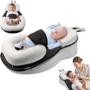 Baby Lounger,Pillow with Safety Straps, Dual-Function Removable Machine-Washable Pad, Lightweight & Portable（Gray） by TinyTreasures Baby Boutique