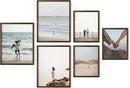 Haus and Hues Photo Frame Set - Set of 6 Picture Frame Set, Bulk Picture Frames, Frame Collage for Wall, Gallery Wall Collage Picture Frames for Wall Picture Frame Pack (Three 8x10, Three 11x14 Walnut) by CozyNest Decor