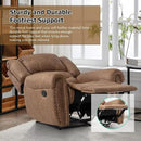 CANMOV Leather Recliner Chair, Classic Breathable Manual Recliner Chair with Comfortable Arm and Back Single Sofa for Living Room, Camel by CozyNest Decor