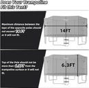 Gardenature 10FT/12FT/14FT Trampoline Tent(Tent Only), Fit Round Trampolines, Shade Cover with LED Light, Outdoor Trampolien Accessories, Anti-Tear, Beige by TinyTreasures Baby Boutique
