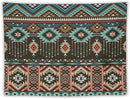 HZOHNAGO Aztec Tapestry Turquoise Blue and Brown and Native American Tribal Pattern Printed Wall Tapestry Wall Hanging for Bedroom Living Room Dorm 80" W x 60" H by CozyNest Decor