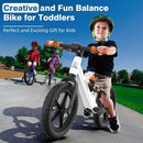 Ridego 12 or 14 Inch Balance Bike for Kids 2-6 Year Old,Lightweight Kids Bike with Adjustable Seat, Push Bicycle with Air Rubber Tires，Ride-on Toys Birthday Gift by TinyTreasures Baby Boutique