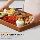Wooden Serving Tray with Handles Mat, Decorative Coffee Table Trays, Wood Ottoman Tray for Serving Food Drink Breakfast Dinner,1 Pcs by CozyNest Decor