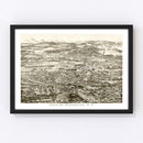 Vintage Map of Kingston, New York 1875