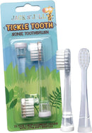 Jack N' Jill Tickle Tooth Sonic Electric Toothbrush Replacement Heads - Gentle Cleaning, Made for Tiny Teeth, LED Inspection Light, Extra Soft Bristles, for Babies & Kids - (1 Pack - Set of 2) by TinyTreasures Baby Boutique