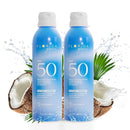 Florida Glow SPF 50 Sunscreen Spray- Hawaii 104 Reef Act & Florida Keys Compliant Broad Spectrum Water Resistant Sport Sun screen - Child Friendly PABA Free & Oxybenzone Free (5.5 Fl Oz 2-pack) by TinyTreasures Baby Boutique