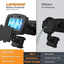LEPOWER Battery Powered LED Flood Light Outdoor,1500LM Motion Sensor Security Lights, IP65 Waterproof,Wireless Flood Light Battery Operated,3 Head Motion Detector Light for Garage,Yard,Porch(Black) by GreenHaven Gardens