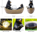 Goodeco Solar Bears Boating Statue - Waterproof Outdoor Bear Decor with Solar Gazing Ball Lights - Great Gift for Bear Lovers and Garden Enthusiasts - Ideal Gifts for Mom & Birthdays by GreenHaven Gardens