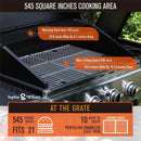 Sophia & William 4-Burner Propane Gas BBQ Grill with Side Burner and Porcelain-Enameled Cast Iron Grates, Stainless Steel Barbecue Grills Outdoor Cooking, Silver Cabinet Style, 42,000BTU by GreenHaven Gardens