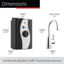 InSinkErator Stainless Steel Tank, H250C-SS HOT250 System, Single-Handle Faucet in Chrome with2/3-Gallon Instant Hot Water Dispenser by CozyNest Decor