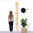 Kids Growth Chart, Wood Frame Fabric Canvas Height Measurement Ruler from Baby to Adult for Child's Room Decoration 7.9 x 79in (7.9 x 79in, Giraffe) by TinyTreasures Baby Boutique