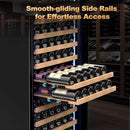 24 Inch Wine Cooler Refrigerator,179 Bottles Wine Fridge Large Capacity Professional Wine Cellars with Powerful Compressor,Quiet Operation and Elegant Design, Black by CozyNest Decor