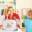 Small Dry Erase White Board – TANKEE Magnetic Desktop Foldable Whiteboard Portable Mini Easel Double Sided on Table Top with Holder for Drawing, Teacher Instruction, Memo Board by TinyTreasures Baby Boutique