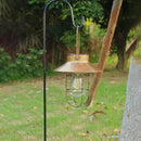 2 Pack Solar Lanterns, Outdoor Hanging Lights Metal with Shepherd Hook Warm White Edison Bulb Design for Garden and Birthday Gifts for Mom Grandma Wife ( Copper) by CozyNest Decor