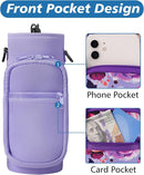 32 40 oz Water Bottle Carrier with Strap, Neoprene Water Bottle Sleeve Bag with 2 Pockets Insulated Flask Sling Holder for Walking Hiking Gym by TinyTreasures Baby Boutique