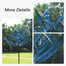 91 inch Wind Spinners Outdoor - Extra Large Outdoor Metal Wind Sculptures Spinners with Stake, Windmills for The Yard Garden, Yard Art Garden Lawn Decor - Blue (27" W x 91" H) by GreenHaven Gardens
