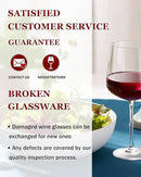 JBHO Hand Blown Italian Style Crystal Burgundy Wine Glasses - Lead-Free Premium Crystal Clear Glass - Set of 2-21 Ounce - Gift-Box for any Occasion by CozyNest Decor