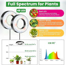 Wiaxulay Grow Lights for Indoor Plants, 144 LEDs Full Spectrum LED Plant Grow Light, 5V/3A Under Cabinet Grow Lamp with Auto Timer 6/12/16 Hrs, 3 Lighting Mode, 5 Brightness Levels, Tri Head (3.5in) by GreenHaven Gardens