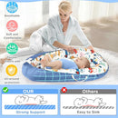 Baby Lounger - Baby Lounger for Newborn 0-24 Months, Breathable and Soft Cotton Cover Baby Nest, Portable Cozy Tummy Time Lounger for Home and Travel, Ideal Baby Essentials & Shower Gifts by TinyTreasures Baby Boutique