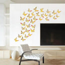 SAOROPEB 3D Butterfly Wall Decor - 48 Pcs, 4 Styles, 3 Sizes - Removable Gold Decorations for Birthday & Party Celebrations by CozyNest Decor
