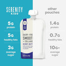 Serenity Kids 6+ Months Dairy Free Smoothie Baby Food - USDA Organic - Grass Fed Collagen Protein - 3.5 Ounce BPA-Free Pouch - Berry Butternut Protein Smoothie Baby Pouches - 6 Count by TinyTreasures Baby Boutique
