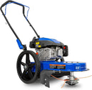 BILT HARD Walk Behind String Trimmer, 170cc 4-Cycle Gas Brush Hog Mower, 22 Inch Cutting Diameter, Push Weed Eater with 14 Inch Flat Free Wheels, Brush Cutter for Farm, Lawn, Yard by GreenHaven Gardens