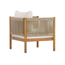Outdoor Club Chair with Acacia Wood Frame in Teak Look by HouseOfZazla