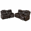Power Motion Living Room Set With USB Port, Adjustable Headrest, Cup Holder by HouseOfZazla