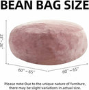 Bean Bag Chair 5Ft, Memory Foam Filled, Large Beanbag Chairs for Adults and Teens, Soft Sofa with Removable Flannel Cover, Round Couch for Living Room Bedroom College Dorm (Pink, 5FT-60×60"×24") by CozyNest Decor