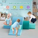 Lischwert Foam Climbing Blocks, Soft Climbing Toys for Toddlers, 5 Pieces Crawl and Climb Foam Playset with Foldable Block and Tunnel, Indoor Climber Activity Play Set for Kids Age 1+ by TinyTreasures Baby Boutique