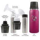 CERES CHILL OG Breastmilk Chiller, Reusable Storage Container, Up to 34 oz. - Bottle Cooler Keeps Milk at Safe Temperatures for Up to 20 Hours, Connects w/Most Pumps (Plum) by TinyTreasures Baby Boutique