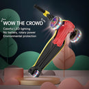 LOL-FUN Toddler Scooter for Kids Ages 3-12 Years Old Boy Girl with 3 Wheel LED Lights, Extra-Wide Childrens Foldable Kick Scooter Kids Ages 3-5 with 4 Adjustable Height and Lean-to-Steer by TinyTreasures Baby Boutique