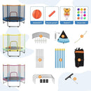 Kids Trampoline with Safety Net – 440lbs Capacity, Upgraded Rust-Proof Ring Legs, Adjustable Gymnastics Bar & Toys – Indoor Outdoor Toddler Trampoline for Boys & Girls Ages 1-8 by TinyTreasures Baby Boutique