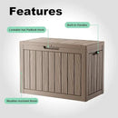45 Gallon Deck Box Large Outdoor Storage for Patio Furniture,Outdoor Cushions,Garden Tools and Pool Supplies,Waterproof,Resin,Lockable(Grey) by CozyNest Decor