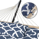 SUNCREAT Double Portable Hammock with Stand Included, 475 lbs Capactiy, Extra Large Two Person Hammock, Blue Pattern by GreenHaven Gardens