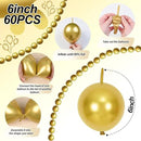 Gold Quick Link Balloons, 60PCS Linking for Balloon Wall Arch Chains, 6inch Linkable for Wedding Birthday Baby Shower Engagement Graduation Party Decorations by CozyNest Decor