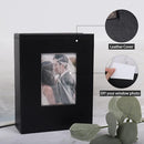 RECUTMS 100 Photo Album for 4x6 100 Small Photos Black Premium Leather Cover Inner White Page Vertical Photo Book for Family Wedding Graduation （Black） by TinyTreasures Baby Boutique