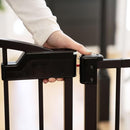 Ingenuity Easy Open Baby Gate & Dog Gate, Hands-Free Open Patent-Pending Foot Pedal, 27.5"-52" Wide, 28" Tall, Hardware or Pressure Mounted, Install in Doorway, Bottom of Stairs, or Wall - Espresso by TinyTreasures Baby Boutique