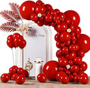 130pcs Ruby Red Balloons Different Sizes 18" 12" 10" 5" Dark Red Latex Balloon Garland Arch Kit for Birthday Baby Shower Graduation Wedding Valentine's Day Christmas Party Decorations by CozyNest Decor