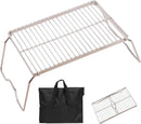 REDCAMP 13.6" Small Folding Campfire Grill, Heavy Duty Portable Camping Grill Grate with Carrying Bag for Outdoor Cooking Camping Hiking Backpacking Picnic BBQ by GreenHaven Gardens