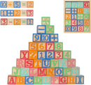 Joqutoys ABC Wooden Building Blocks for Toddlers 3 Large, 40 PCS Alphabet & Number Stacking Blocks with Storage Tray, Montessori Educational Learning Toys for Boys Girls Kids Gifts 1.65" by TinyTreasures Baby Boutique