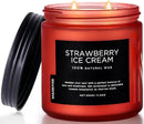 M&SENSE Natural Soy Candles for Home Strawberry Ice Cream Scented, 11.6oz 70 Hours Long Burning Hand Poured Candles Home Decor Housewarming Gift for Women and Men by CozyNest Decor