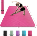 HAPBEAR Extra Large Yoga Mat - 72"x48"/78"x54", 1/4" & 1/3" Thick, Non-Slip, Durable, Eco-Friendly, Wide Exercise Mat for Home Workouts, Yoga, Pilates, Stretching, Meditation (Barefoot Exercise) by TinyTreasures Baby Boutique