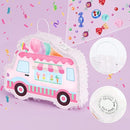 WERNNSAI Ice Cream Piñata -15.7'' x 12.2'' Ice Cream Truck Piñata with Stick and Blindfold Birthday Game for Kids Girls Summer Candy Theme Party Baby Shower School Activities Dessert Party Decorations by TinyTreasures Baby Boutique