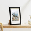 Vittanly 8x12 Picture Frames Set of 9, Shatter Resistant Plexiglass, Display 6x8 Pictures with Mat or 8x12 without Mat, Photo Frames for Wall or Tabletop, Engineered Wood, Black by CozyNest Decor