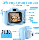 Kids Camera Toys for 3 4 5 6 7 8 9 10 11 12 Years Old Boys/Girls, Kids Digital Camera for Toddler with Video, Birthday Festival for Kids, Selfie Camera for Child, 32GB TF Card by TinyTreasures Baby Boutique