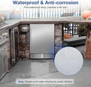 Tylza Outdoor Refrigerator 24 Inch Wide, Stainless Steel Beverage Refrigerator 176 Can for Undercounter Built-in or Freestanding, for Home and Patio, Water Proof, Fast Cooling, Low Noise, 37-65 °F by CozyNest Decor