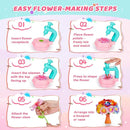 Flower Bouquet Craft Kit for Girls - Arts & Crafts Gift for 4 5 6 7 8 9 Year Old Girls, DIY Flower Making Toy Kit for Kids, Mess-Free Fun & Educational Activities for Preschool Kids, Birthday Gift by TinyTreasures Baby Boutique